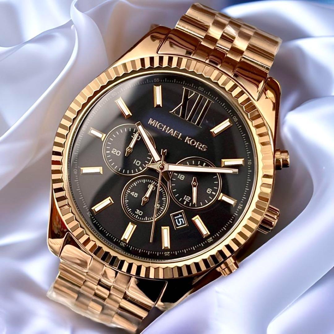 専用BOX付き】MICHAEL KORS マイケルコース メンズ腕時計 【ラッピング