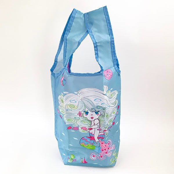 水森亜土 エコバッグ サカナ ブルー お買い物 亜土ちゃん