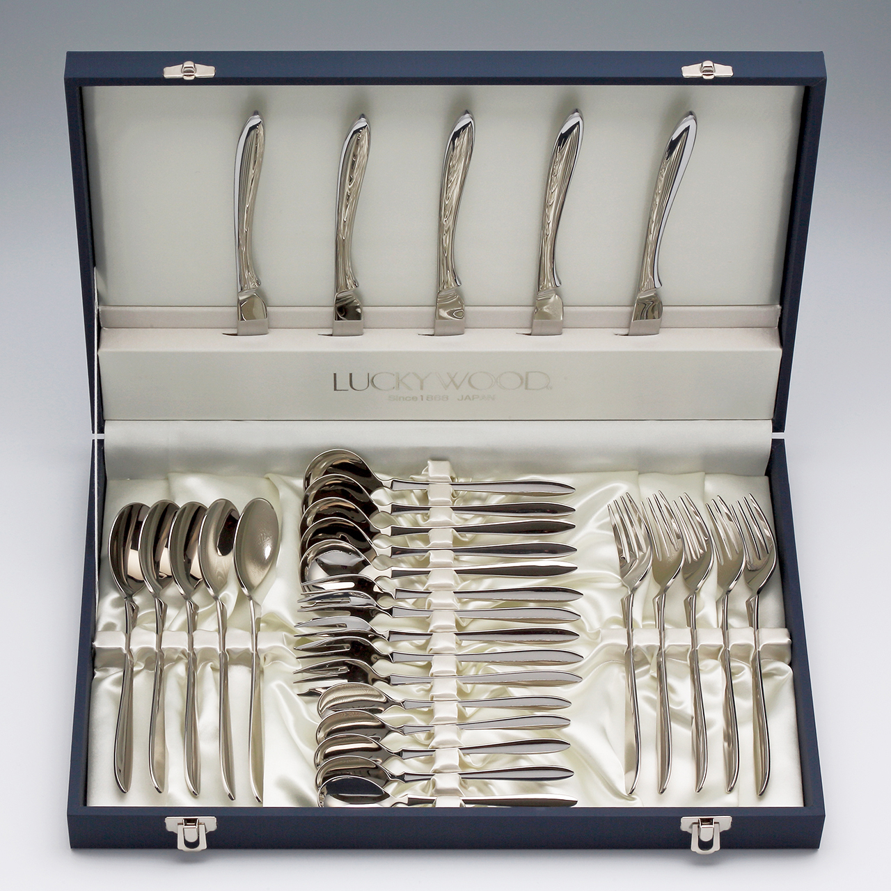 国産カトラリーのトップブランドラッキーウッド プレコ ディナー 30pcs