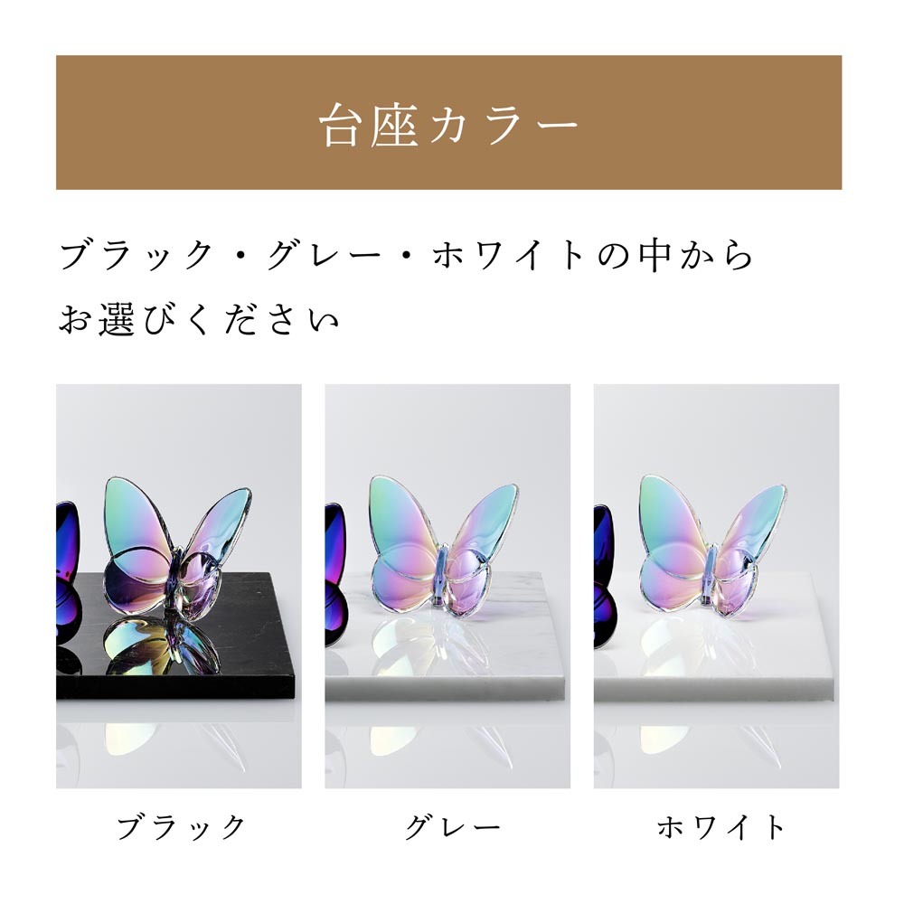 Baccarat ラッキー バタフライ 置物 セット 正規店入荷】【名入れ代込