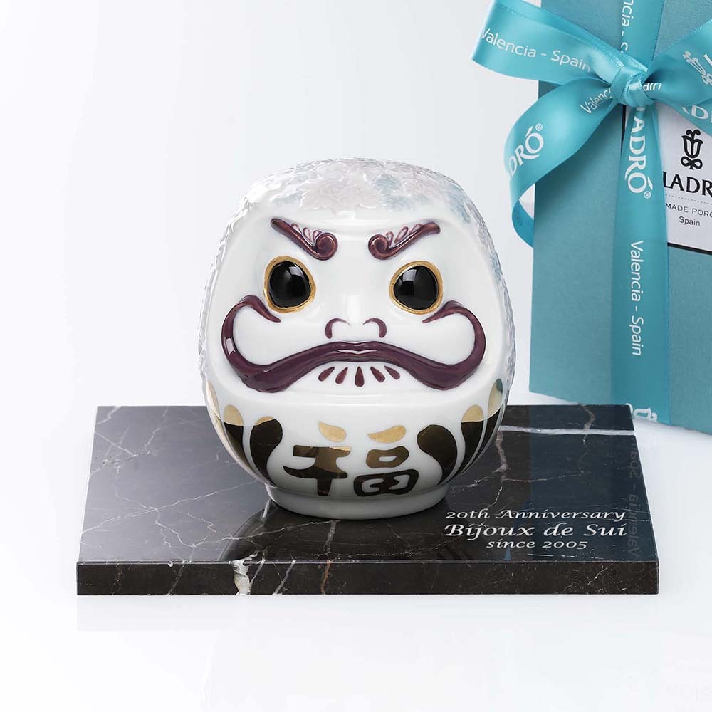 Lladro リヤドロ ダルマ ピンク 12cm・大理石 台座 Lサイズ オリジナル