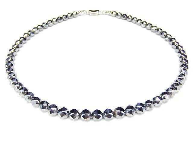 高純度テラヘルツ鉱石ダイヤモンドカット6mm強軽量ネックレス石街