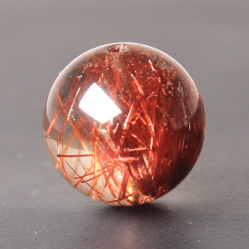 赤い針の集合が美しい 約12ミリ レッドルチルクォーツ【GHTU20 3g