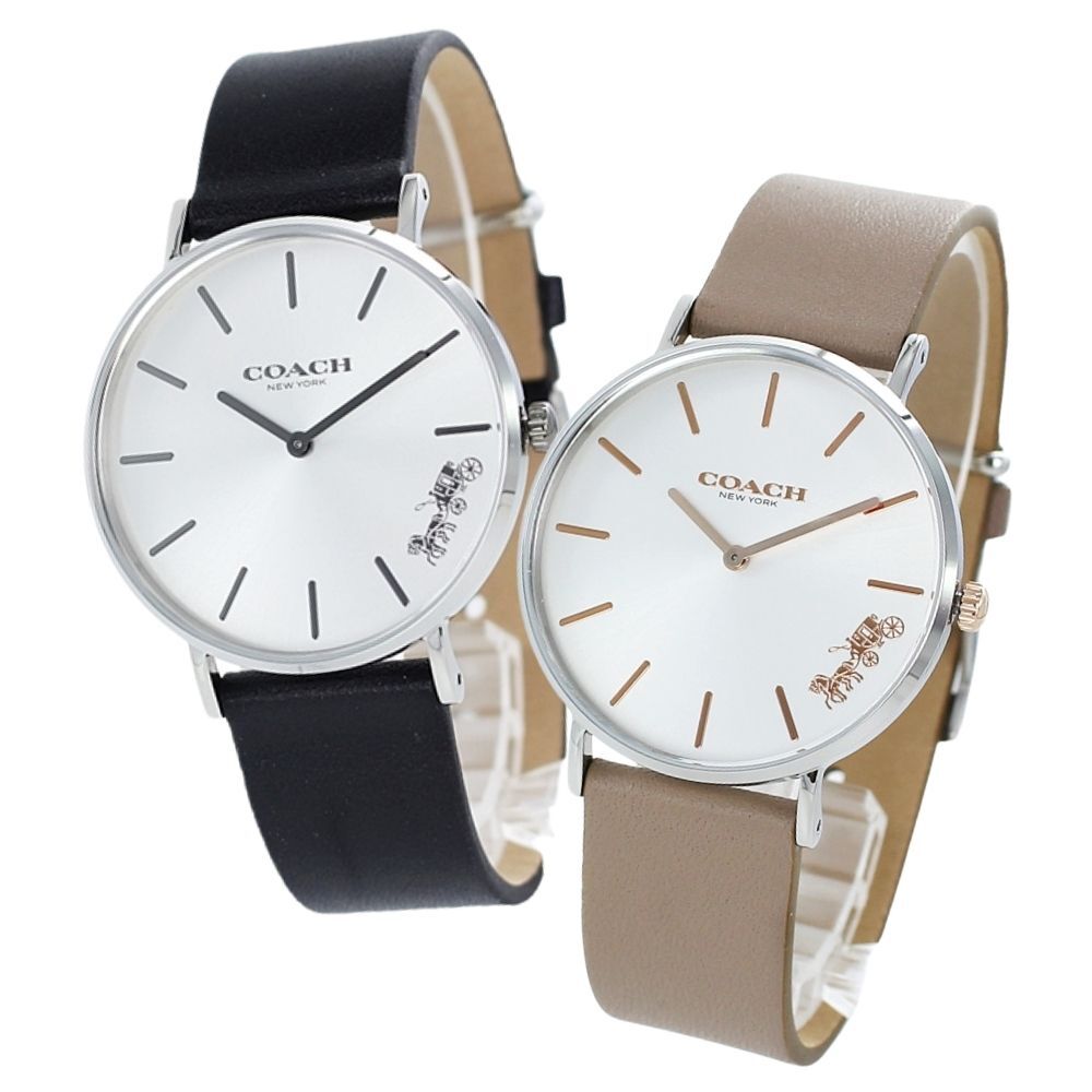 ショッパー付き コーチ ペアウォッチ 純正ペアボックス付き ペア