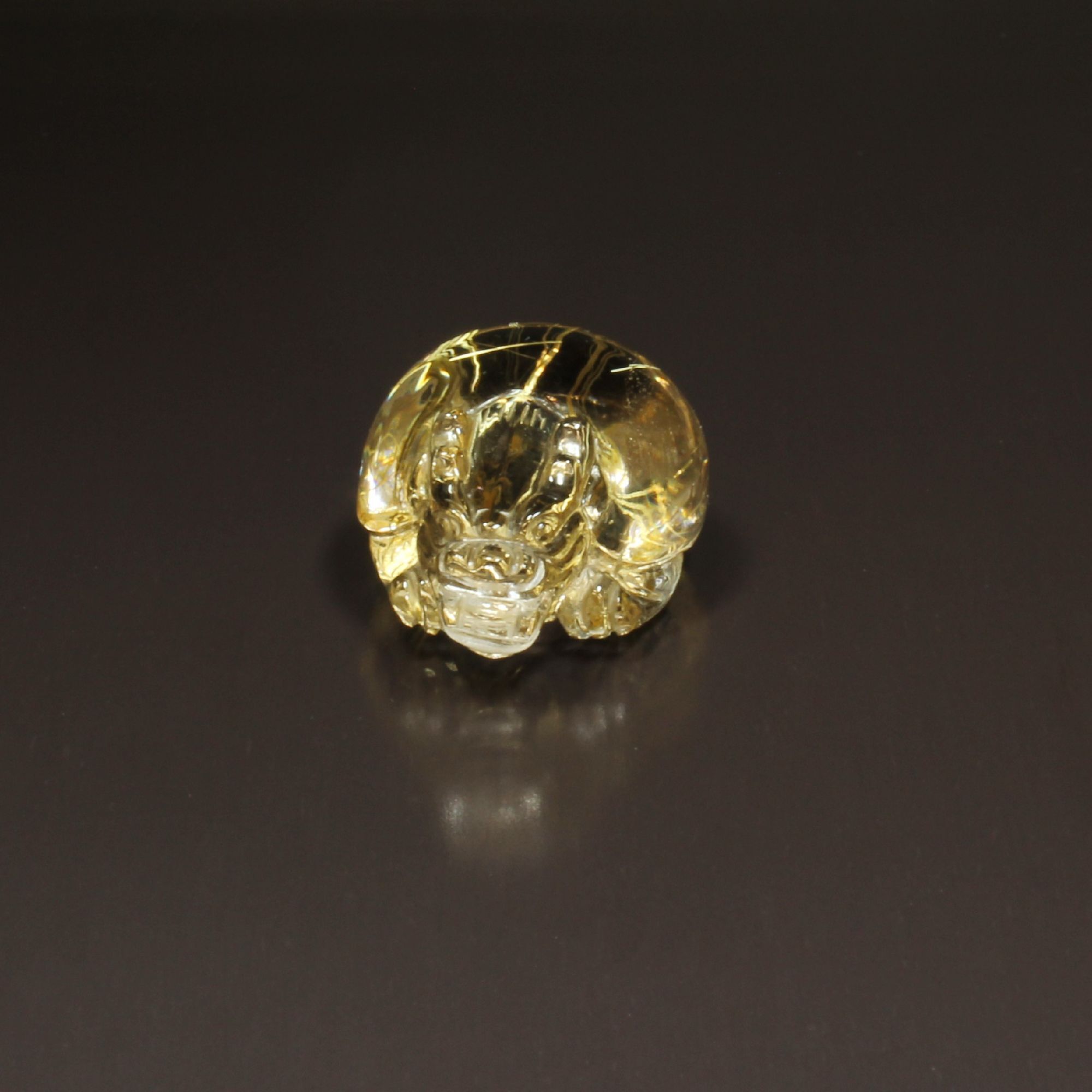 家運の好転］ゴールドルチル クォーツ 龍亀 ロングイ Lng1 26g 台座付