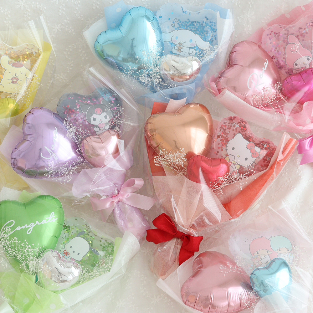 サンリオバルーンブーケ7Color｜サンリオ バルーン ブーケ 花束 発表会