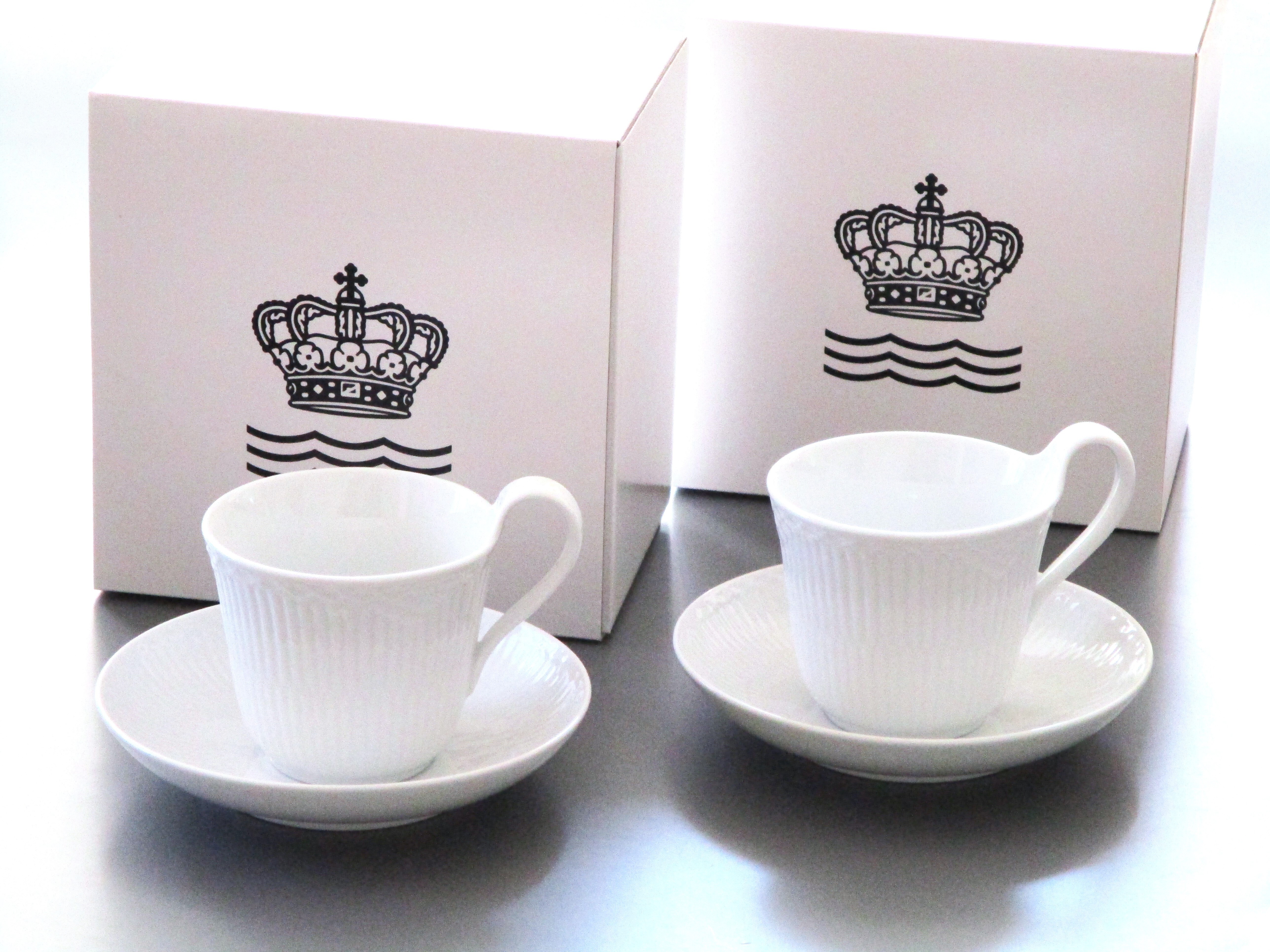 ロイヤルコペンハーゲンROYAL COPENHAGENホワイトハーフレース ハイ