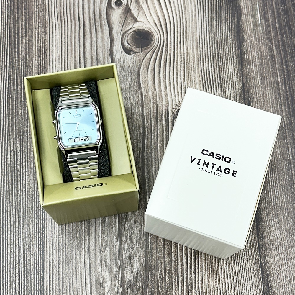 日本未発売 アナログデジタル 腕時計 手表 カシオ スタンダード 角型