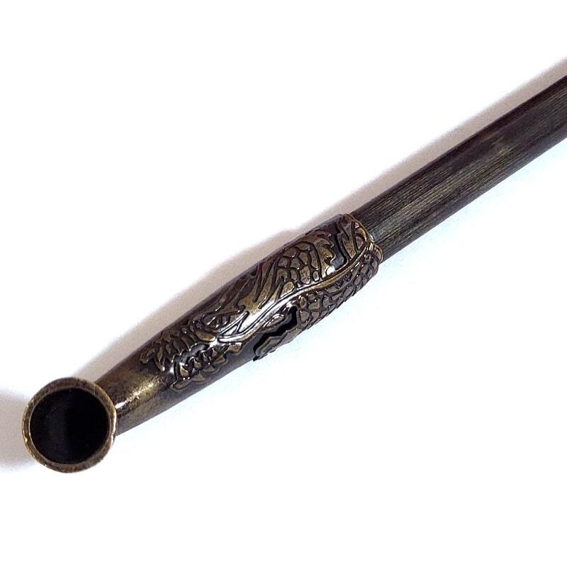 浅草煙管昇り龍古美七寸 喫煙具 きせる TSUGE キセル ドラゴン 竜 天然