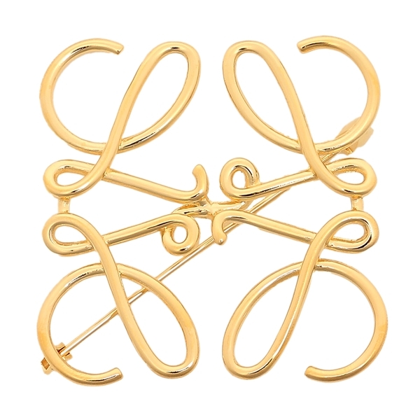 ロエベ ブローチ アクセサリー アナグラム ゴールド レディース LOEWE