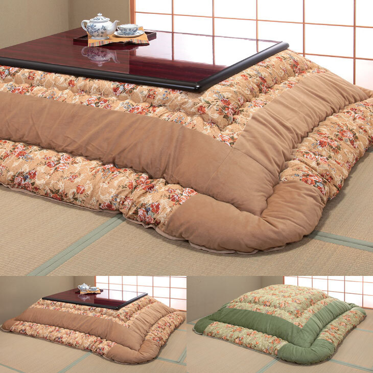 こたつ布団 長方形 205×245cm 東レ マシュロン 中綿 ベロア パッチ 花