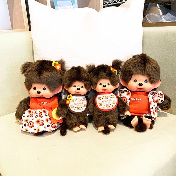 モンキー ぬいぐるみ 鈴 マスコット レトロ モンチッチ 2体セット