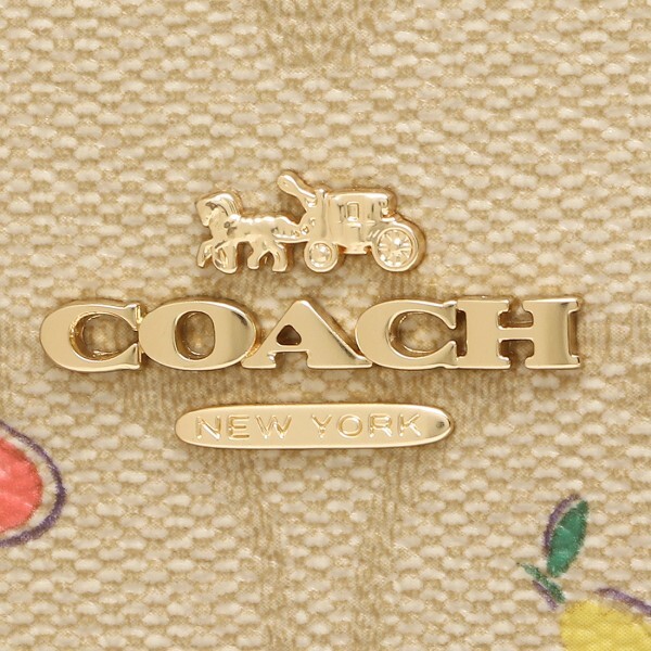 コーチ アウトレット ショルダーバッグ シグネチャー 花柄 ベージュ