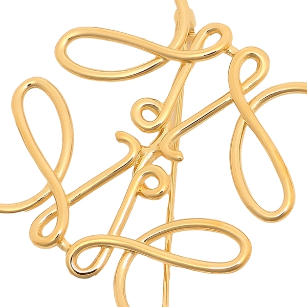 ロエベ ブローチ アクセサリー アナグラム ゴールド レディース LOEWE