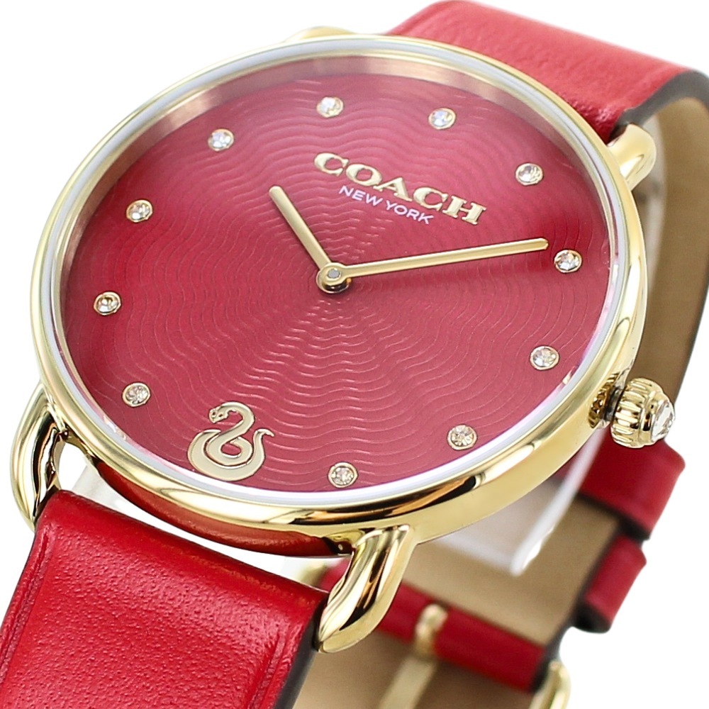 コーチ 腕時計 正規品 5年保証 対象商品 COACH 純正 ショッパー付き 革