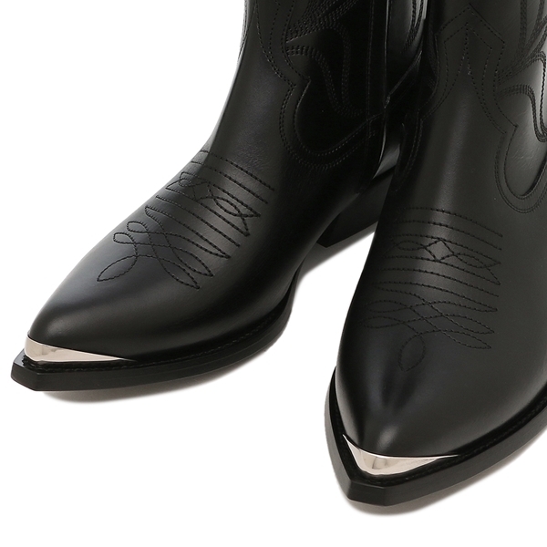 セリーヌ ブーツ レオン ジップドブーツ メタルトゥ ブラック メンズ