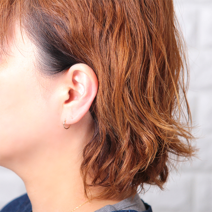 フープピアス k18 18金 ゴールド イエローゴールド ピアス フープ 10mm