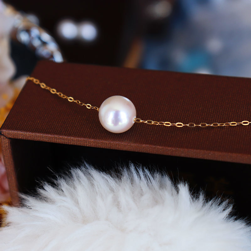 K18 アコヤ真珠 本真珠 パール 約8.4mm 1g ピンブローチ ピンバッジ 中古