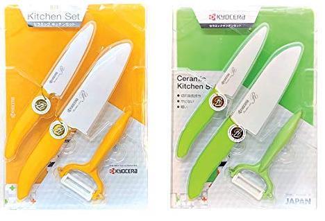 日本製】京セラ セラミックキッチン4点セット (ナイフ2種、ピーラー