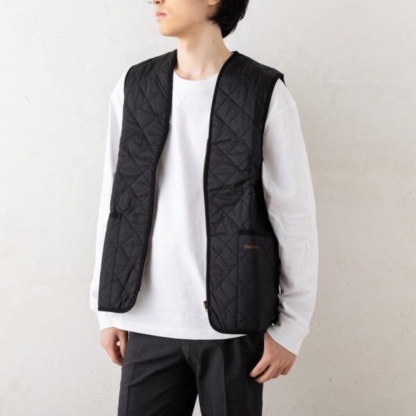 バブアー ベスト フロントジップキルティング ライナーベスト モダン