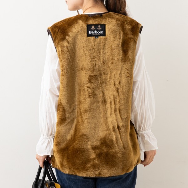 バブアー ベスト フロントジップファー ライナーベスト ブラウン