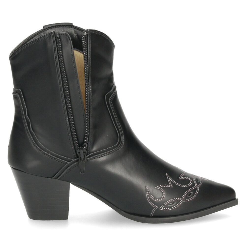 レディース ブーツ ショート ウエスタンブーツ ホワイト 黒 ブラック