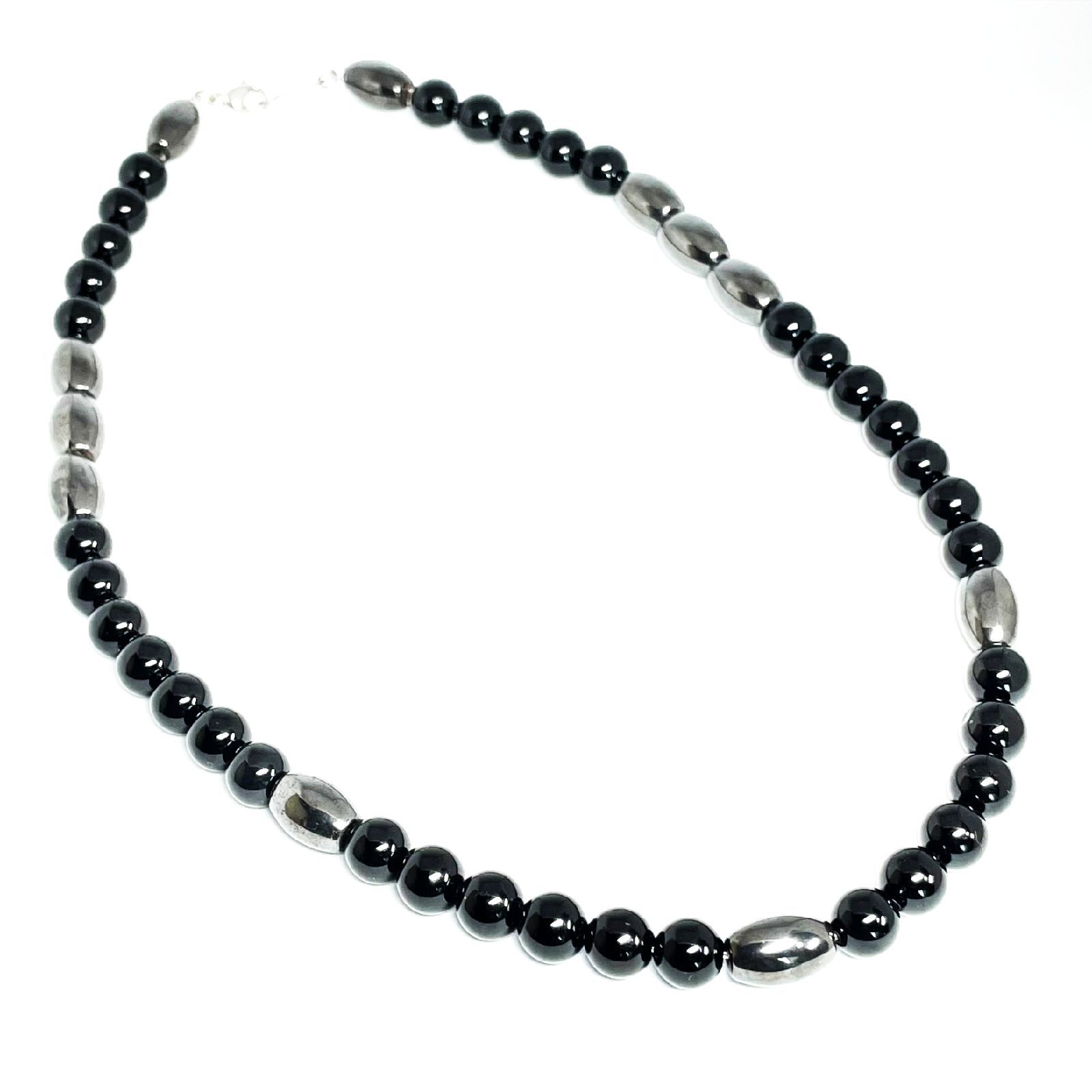 漆黒デザインがカッコいい!!］ヘマタイト ブラックオニキス