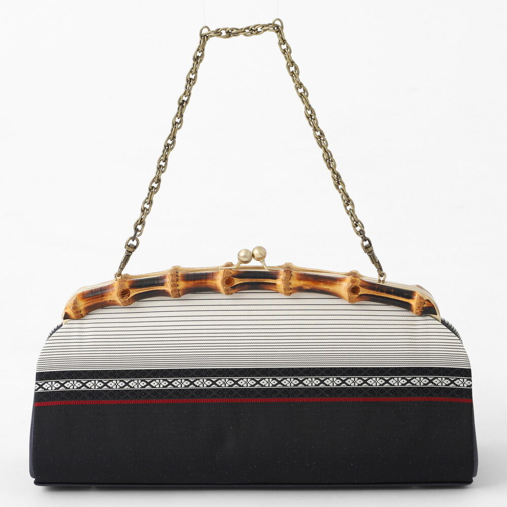 博多織 竹バッグ 日本製 和装バッグ 帯地 正絹 献上柄 レディース