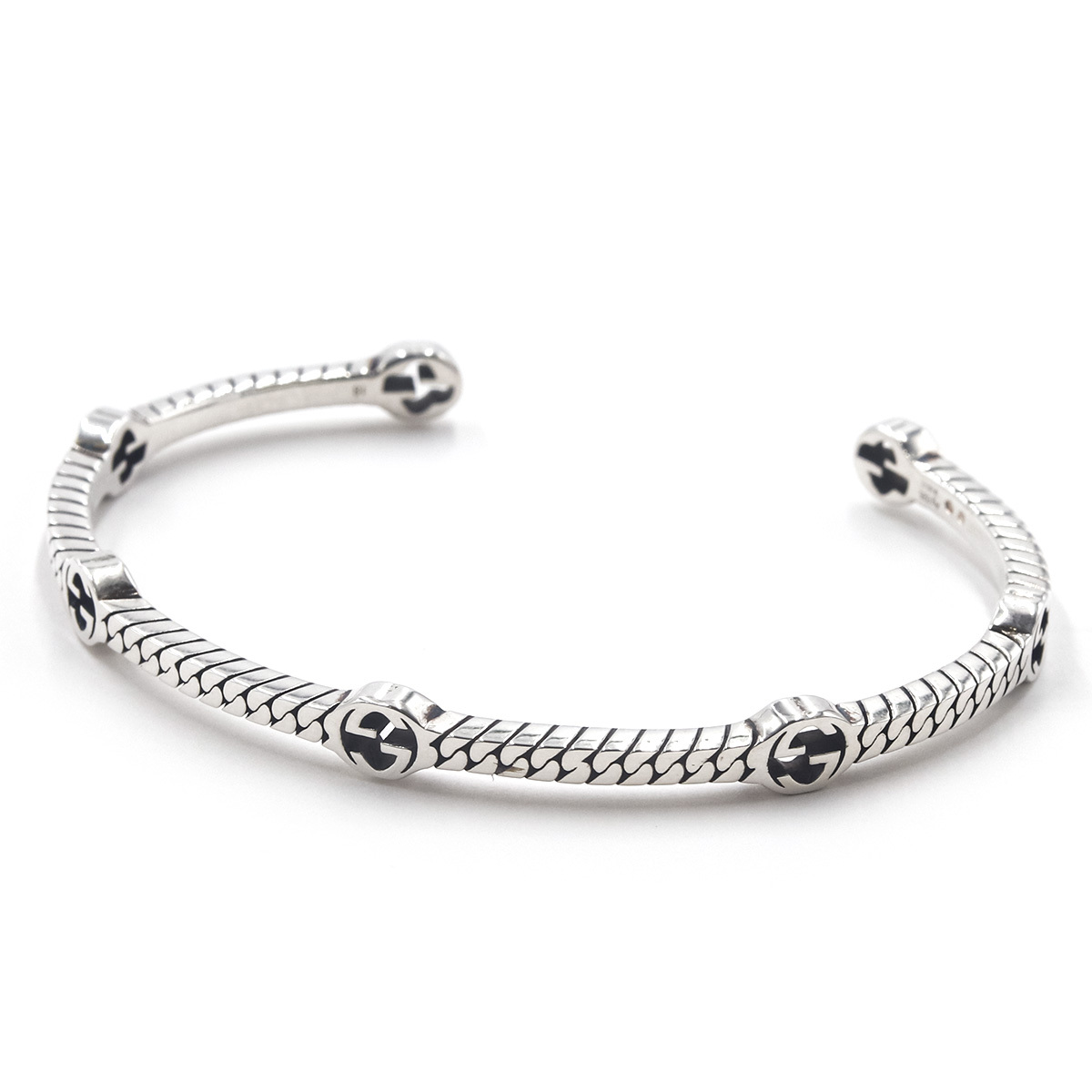 正規BOX 付き 】 グッチ ブレスレット メンズ シルバー 925 GUCCI