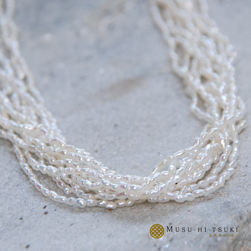 あこや真珠 砂ケシパール ネックレス 10連 - 【Blue Lace. Accessories