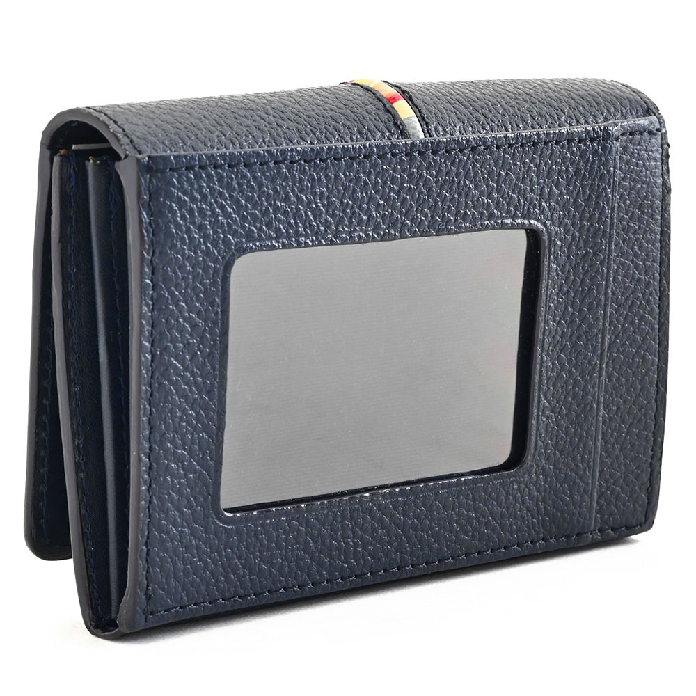 ポールスミス 名刺入れ カードケース パスケース 紺(ネイビー) Paul