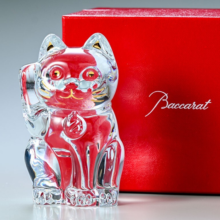 バカラ クリスタルフィギュア 招き猫 クリア 2607786 インテリア雑貨