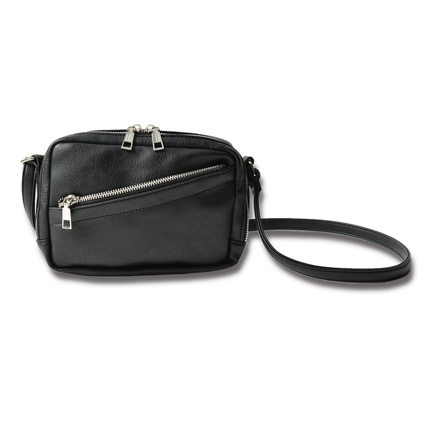 ウエストバッグ ボディバッグ シンセティックレザー ボックス 斜めがけ