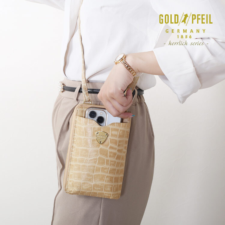 スマホポーチ スマホショルダー レディース GOLD PFEIL ブランド