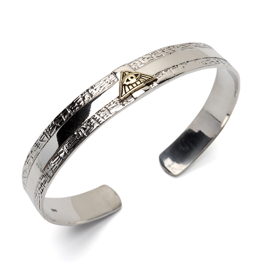 シルバー925 フリーメイソンバングル メンズ 腕輪 シルバーバングル 銀