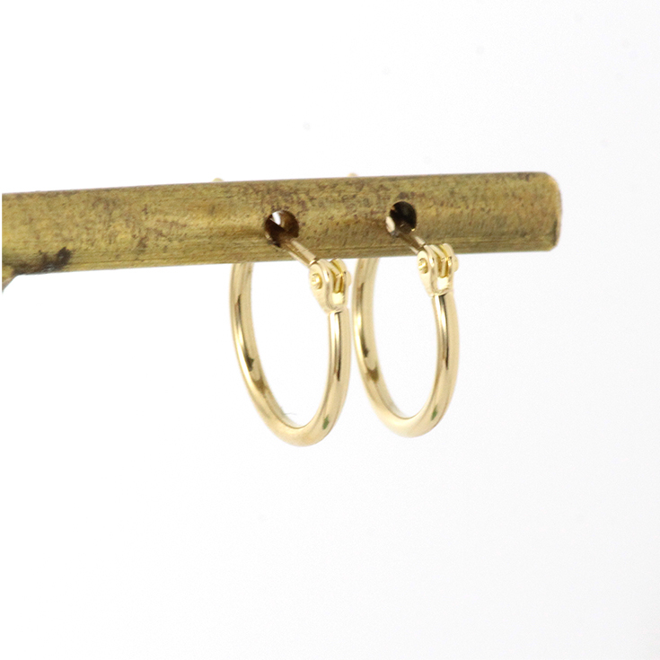 フープピアス k18 18金 ゴールド イエローゴールド ピアス フープ 10mm