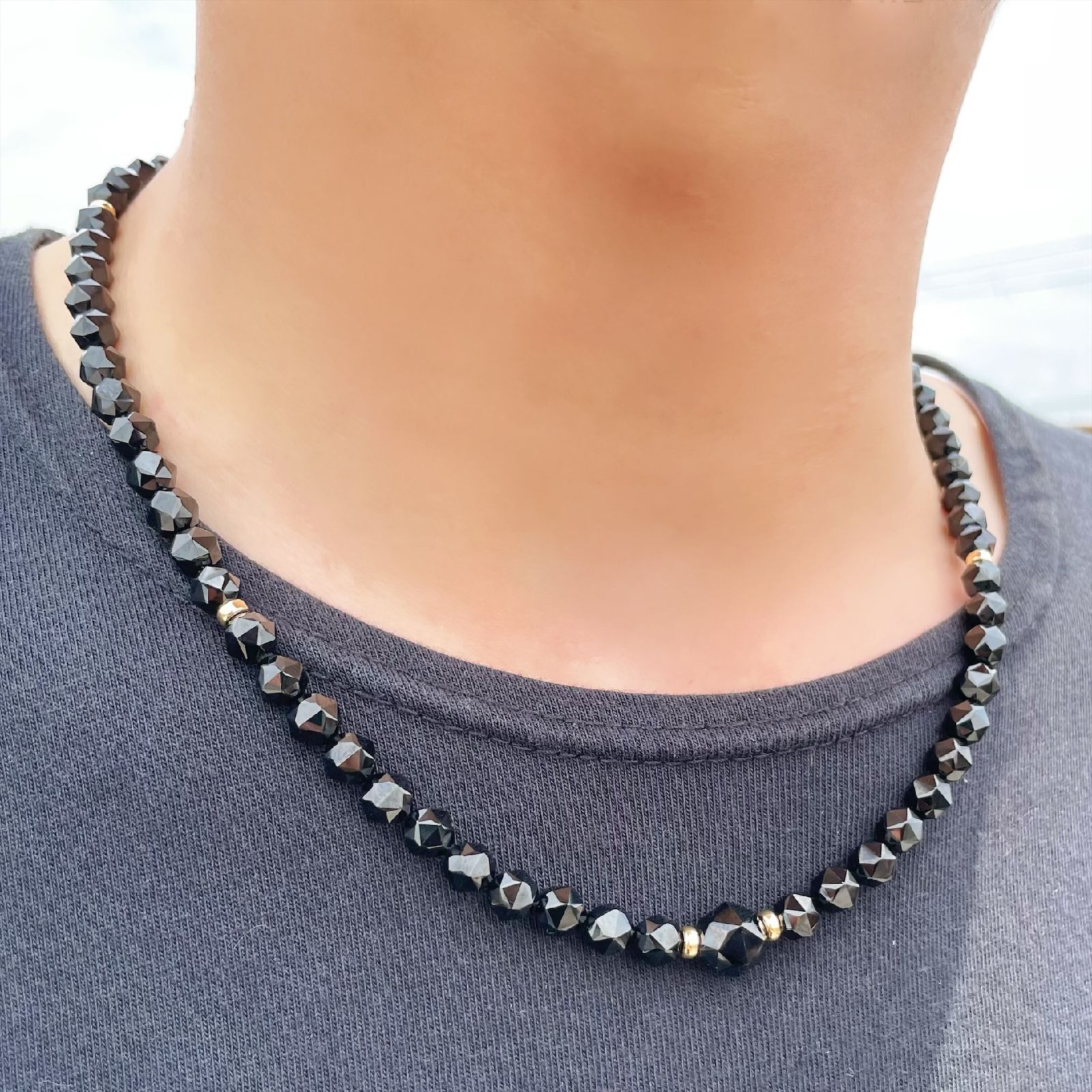 ハイクラスを求めるあなたへ］ K18ビーズ スターカットスピネル