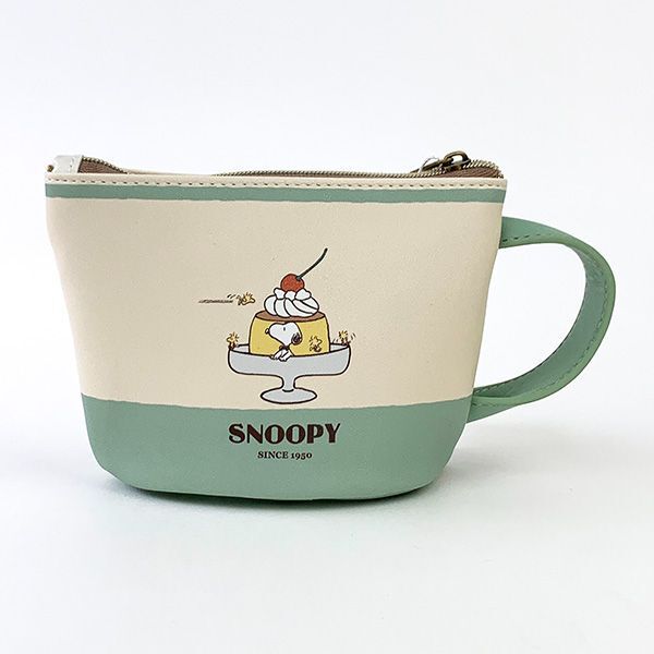 スヌーピー SNOPPY ポーチ(クリームソーダ) 喫茶シリーズ グリーン