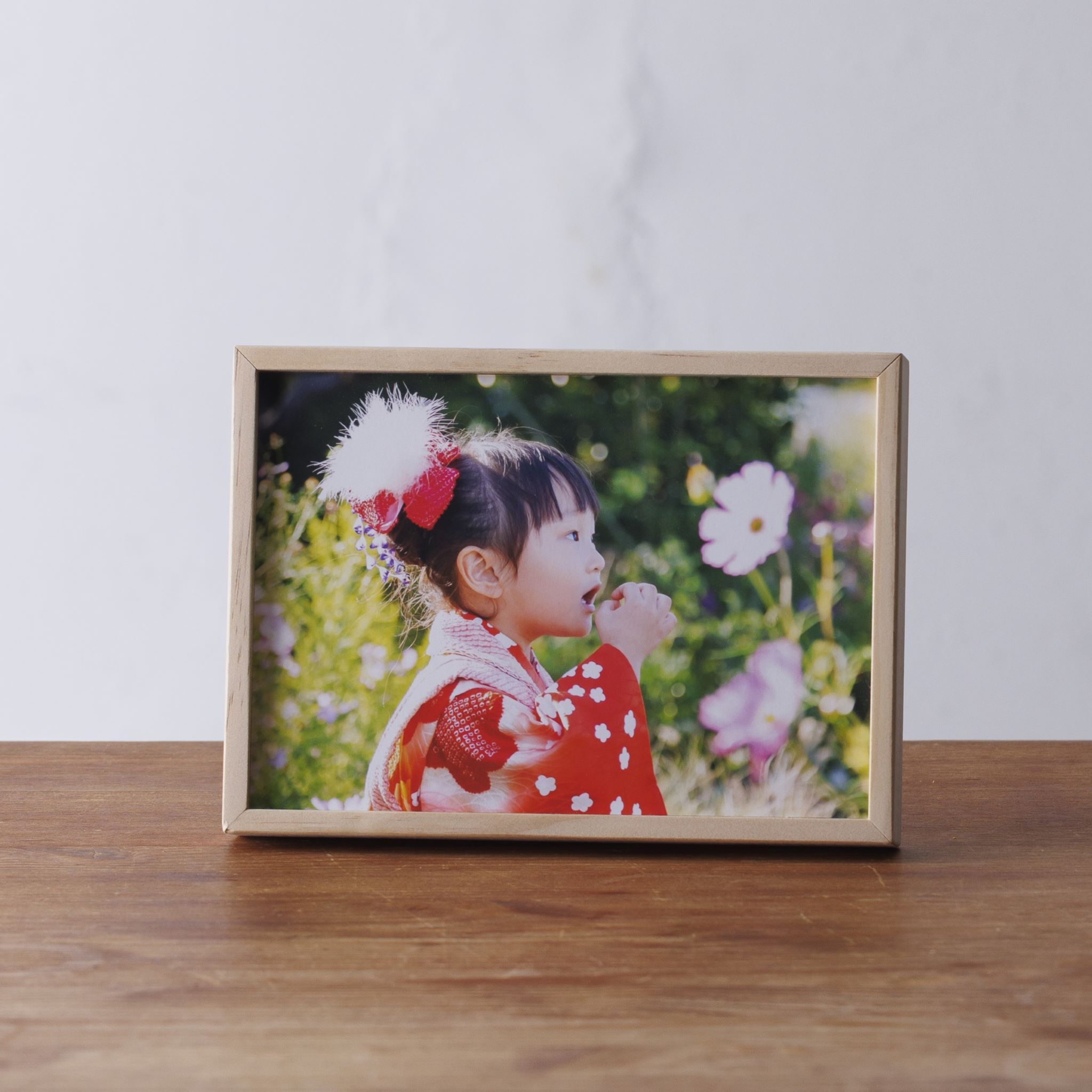 写真立て 木製 ムクフレーム 【120mm×170mm】プリント込 写真データを