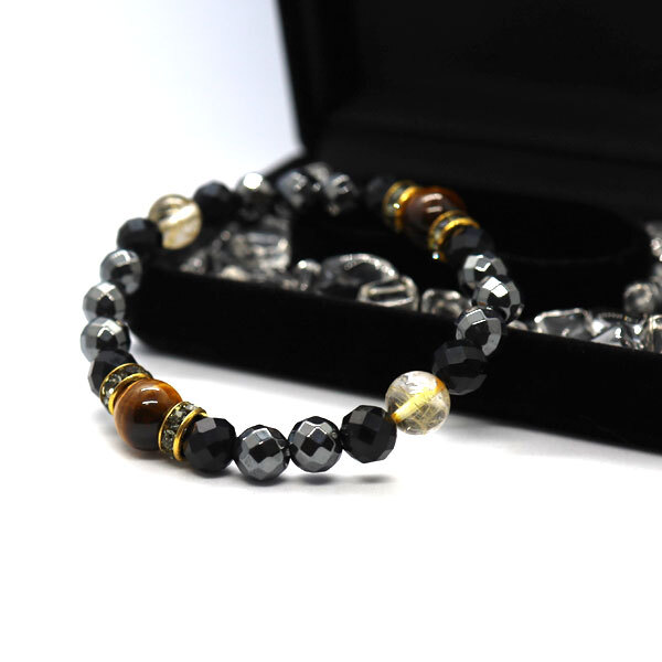 金運 財運 アップ ブレスレット パワーストーン 天然石 メンズ 男性用