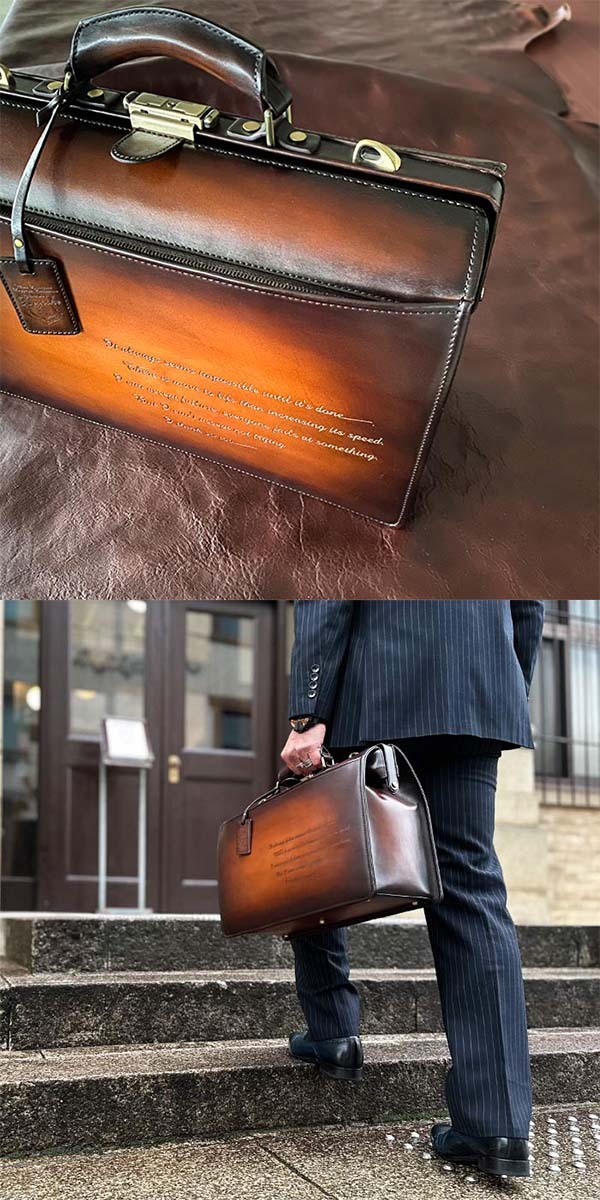 ダレスバッグ ビジネスバッグ 牛革 レザー メンズ A4ファイル 横型 鍵