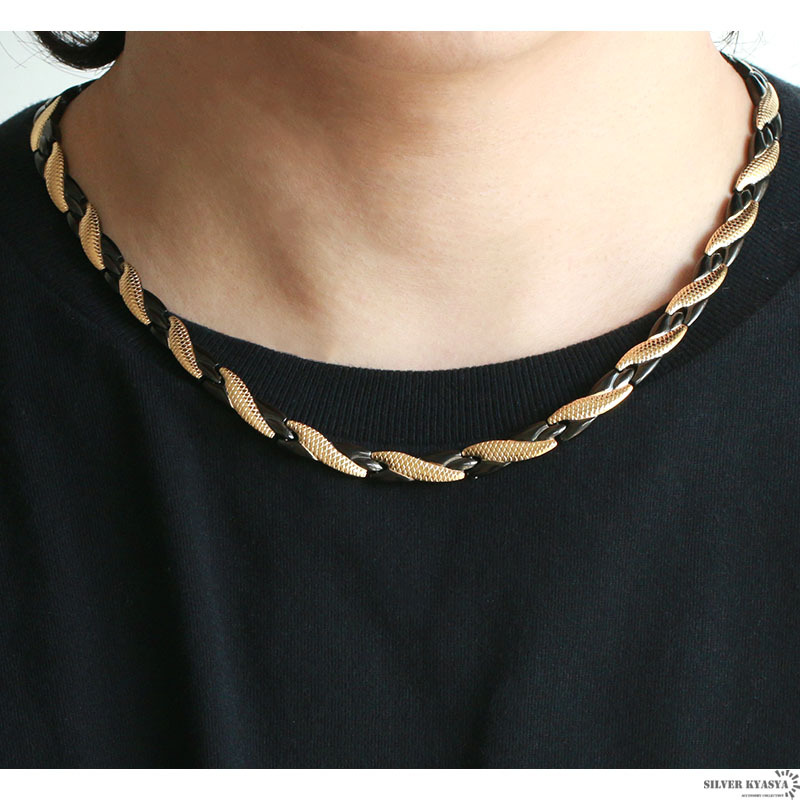 磁気ネックレス ステンレス 磁力 磁石 遠赤外線 マイナスイオン