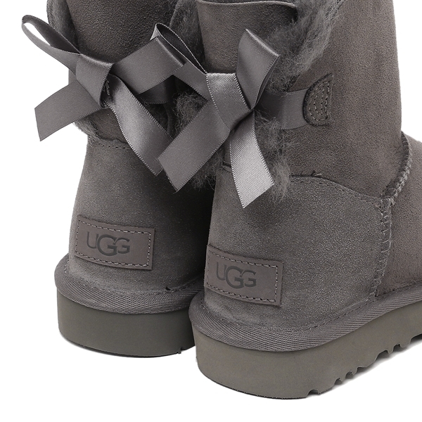 アグ ブーツ ミニ ベイリー ボウ ムートンブーツ グレー レディース
