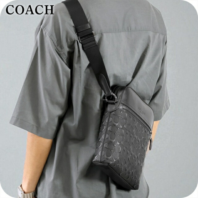 コーチ ショルダーバッグ メンズ ブランド COACH シグネチャー レザー