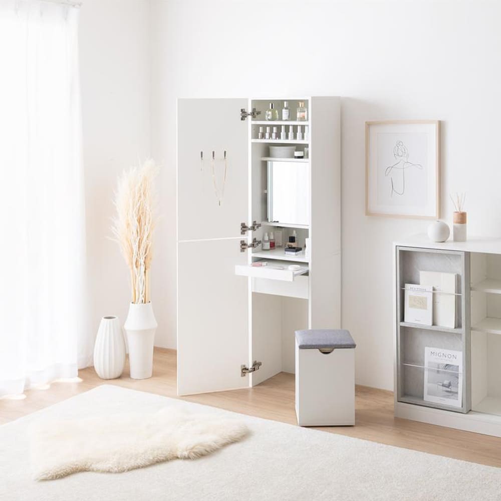 姿見ドレッサー ドレッサー 鏡台 化粧台 メイク台 全身鏡 大容量収納