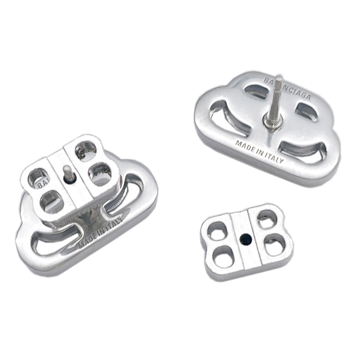 バレンシアガ BALENCIAGA インターロック BBロゴ スタッド ピアス