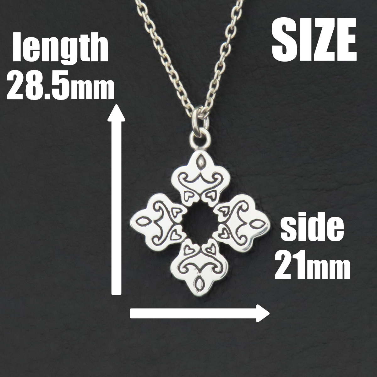 アイヌ文様ネックレス 黒 シルバー925 【刻印無料】 アイヌ アイヌ文様