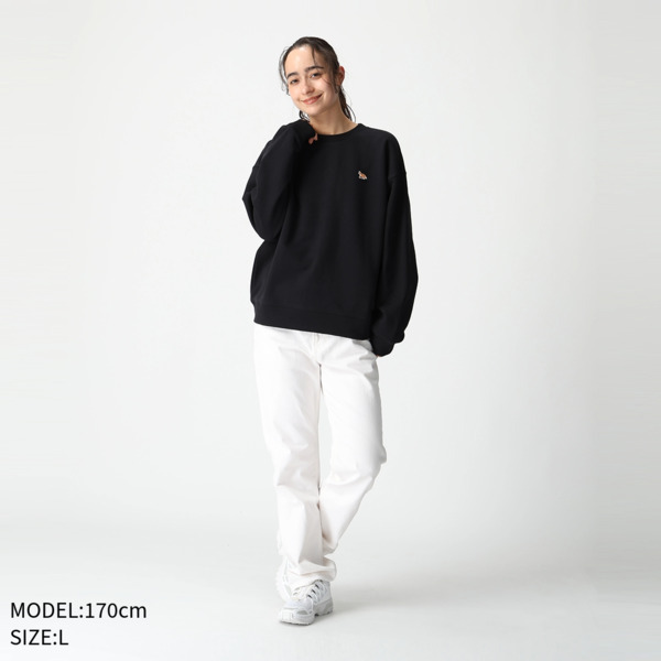 メゾンキツネ スウェット ベイビーフォックス ブラック レディース