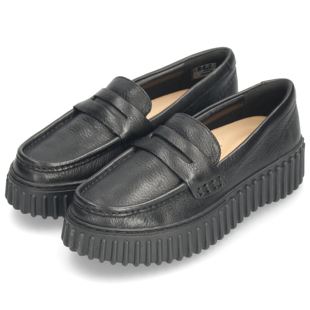 クラークス ローファー レディース 靴 厚底 レザーシューズ 軽量 本革