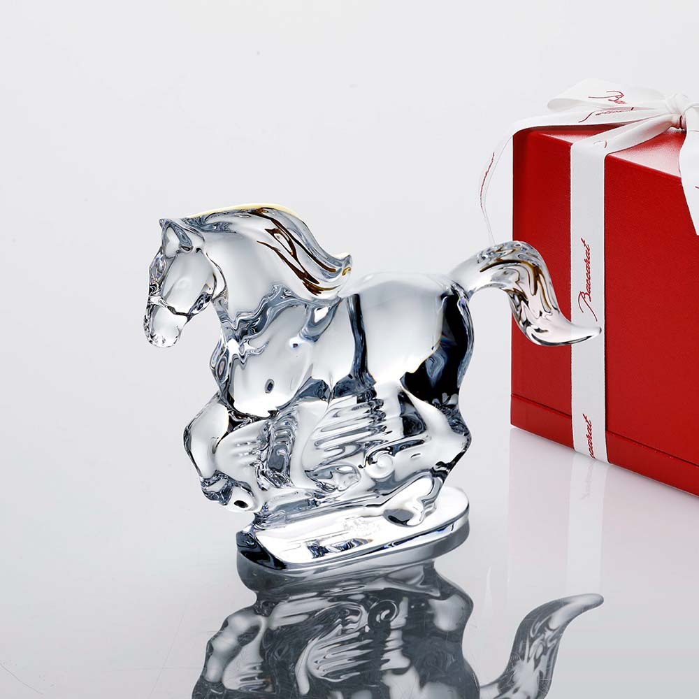 Baccarat バカラ 干支 馬 ゴールド 名入れ彫刻代込み 名入れ ギフト